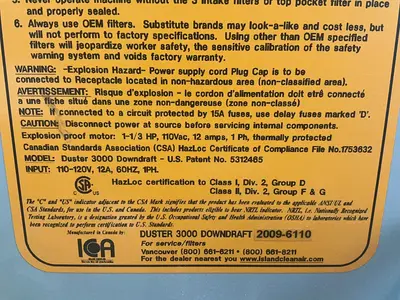 Used ICA DUSTER 3000 DOWNDRAFT Dust Collectors Ohio US | HGR 24 #1787301