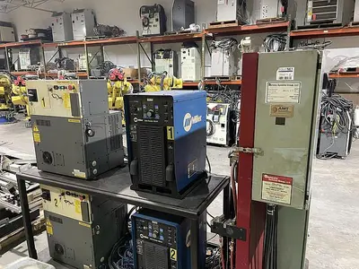 Used GENESIS SYSTEMS GROUP FANUC ARC MATE 100IC DUAL ARM WELD CELL WITH 60" DIAMETER INDEX TABLE R30IA CONTROLLER YR. 2012 Robotic Welding Cells | Harbor Machinery Inc. #1283362