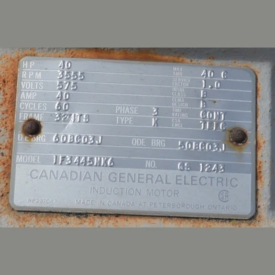 Canadian General 40 HP Electric Motor