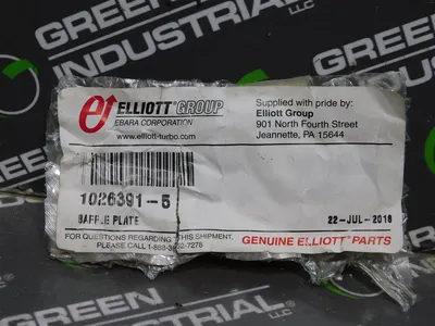 Elliott Group 10926391-5 Baffle Plate 5390888 9.625" OD 4.75" ID 0.25" W New