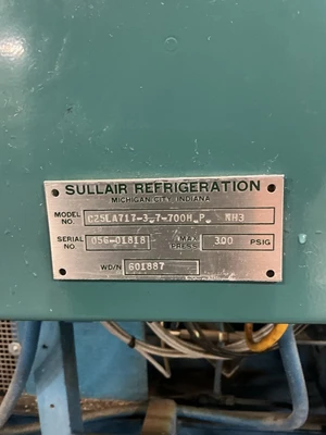 Used Sullair C25LA717-3.7-700H.P. NH3 Refrigeration Compressors Ohio US | Equipment Recovery Corp. #1331790