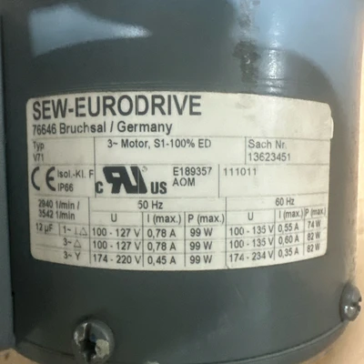 New | in-Stock SEW-EURODRIVE R17DRS71M4/TF/V Motors (misc) Indiana US | J&J Industrial Supply #1293444