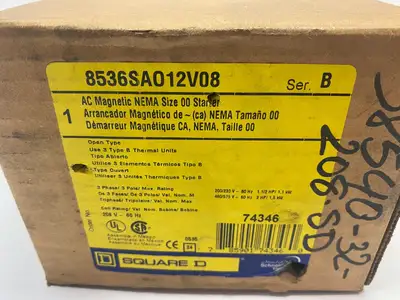 USED SCHNEIDER ELECTRIC, SQUARE D NONREVERSING NEMA MOTOR STARTER TYPE S, 3-PHASE 3-POLE