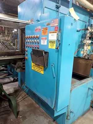 24" x 24" RANSOHOFF 3-STAGE STEEL MESH CONVEYOR PASS THROUGH PARTS WASHER: YOBRO #24301