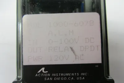 NEW ACTION INSTRUMENTS 1000-6078 RELAY 10006078