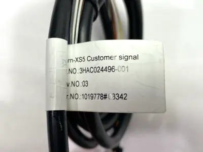 USED ABB CUSTOMER SIGNAL WIRE HARNESS HARN-XS5 NO DIN RAIL LATCH