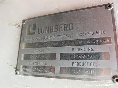 Used Lundberg Carbon Steel Vertical Tank, Approx. 18,000 gallon capacity
