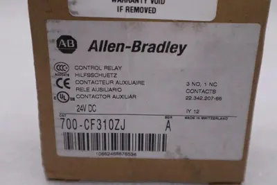 NEW ALLEN BRADLEY 700-CF310ZJ SER. A 24VDC 20A CONTACTOR AUXILIAR STOCK H213A