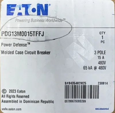 EATON PDG13M0015TFFJ Circuit Breakers | ESS Industrial Equipment Sales (3)