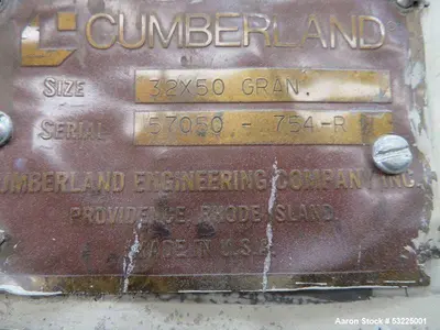 Used CUMBERLAND 3250 Granulators Illinois US | Aaron Equipment #86606