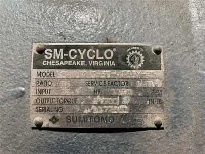 30 HP Sumitomo SM-Cyclo Planetary Gear Reducer, Model CHHJM-S-30-4185Y-25