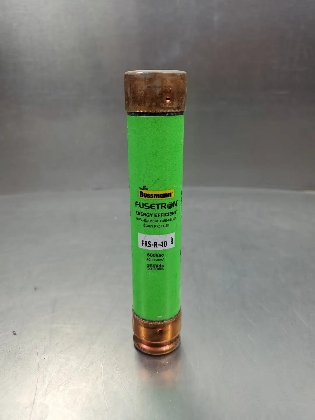 USED Bussmann FRS-R-40 FUSETRON ENERGY EFFICIENT FUSE, 600VAC/250VDC, 40A