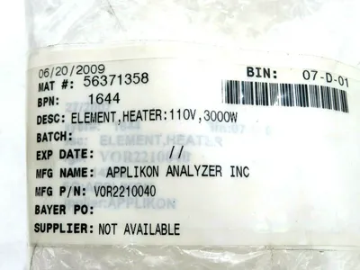 NEW APPLIKON ANALYZER V0R2210040 HEATER ELEMENT 110V 3000W