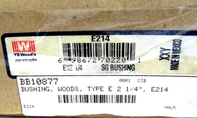NEW TB WOODS E214 SG BUSHING TYPE E 2 1/4"