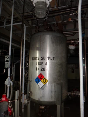 400 Gallon 304 Stainless Vertical Tank