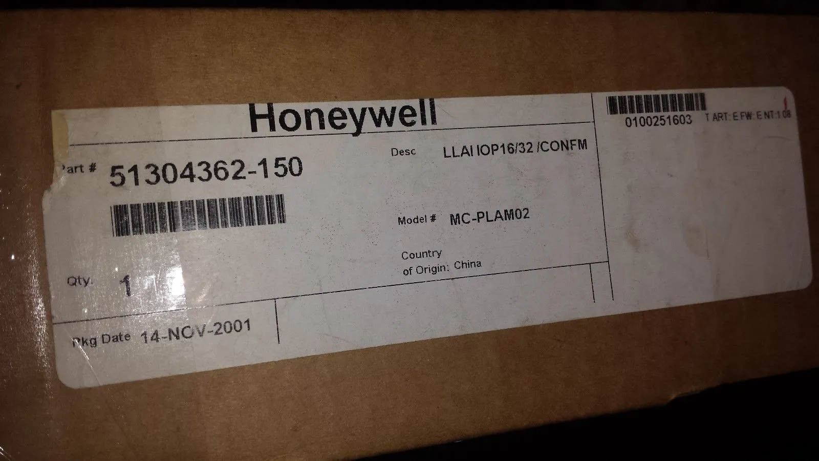 NEW HONEYWELL 51304362-150 LOW LEVEL ANALOG MUX MC-PLAM02