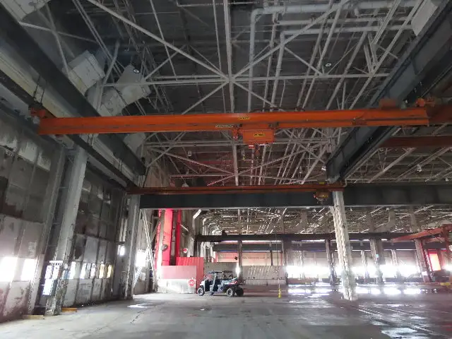 Cleveland Tramrail P&H 3 Ton Single Girder Underhung Bridge Crane 46' Span