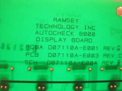 NEW RAMSEY TECHNOLOGY PC BOARD AUTO CHECK 8000 PCBA-D07110A-E001
