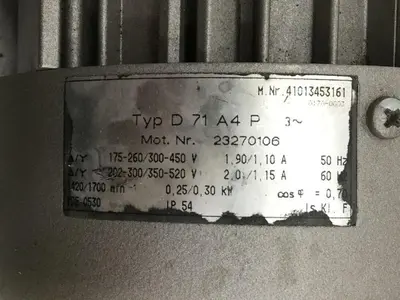 USED BECKER D71A4P
