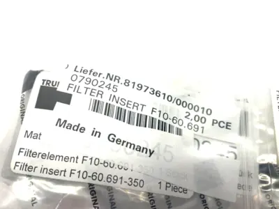 NEW TRUMPF WATER FILTER ELEMENT/INSERT F10-60.691-350
