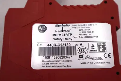 ALLEN BRADLEY MSR131RTP 440RC23139 SAFETY RELAY SER B 24V #L-390