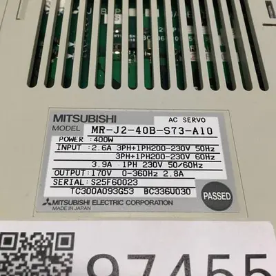 USED MITSUBISHI MR-J2-40B-S73-A10