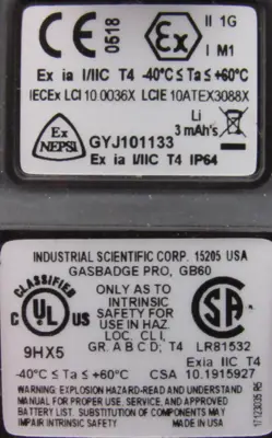 NEW INDUSTRIAL SCIENTIFIC GAS BADGE PRO GAS DETECTOR 17124983-2 H2S