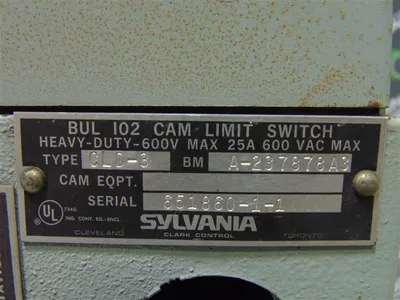 Sylvania / Clark CLD-3 Cam Limit Switch A-237878A3 Used
