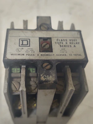 🔥Square D Class 8501 Control Relay, Form CM Series A