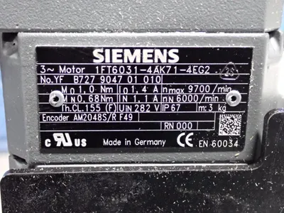 USED SIEMENS 1FT60314AK714EG2