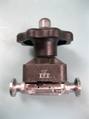 Lot (3) 1/2" & 3/4" ITT Crane Tri-Clamp Manual SS Sanitary Diaphragm Valve G2