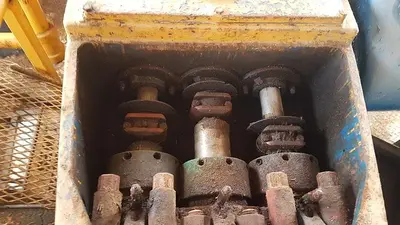USED NATIONAL JWS-300L 4X5 TRIPLEX WELL SERVICING REVERSING MUD PUMP PACKAGE