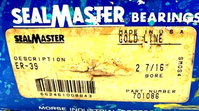 NEW SEALMASTER ER-39 L INSERT BEARING 2-7/16" 701086 ER39
