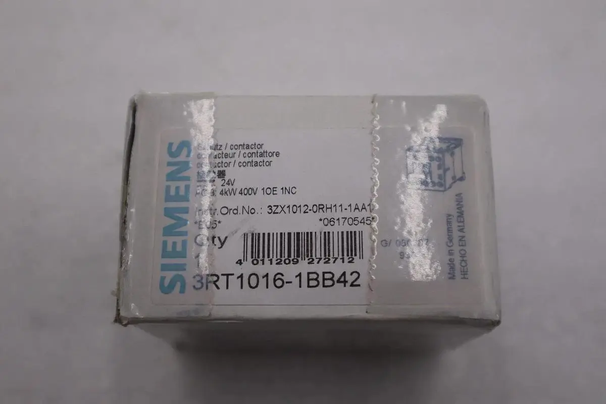 New Siemens contactor 3RT1016-1BB42 3RT10161BB42 New With Box Stock G795A