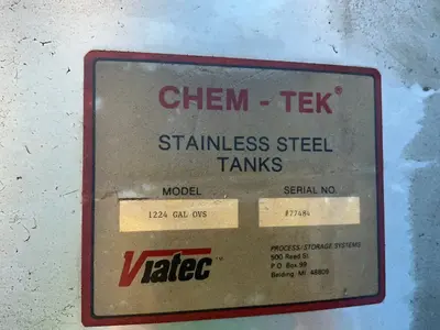 Used VIATEC 1224 GAL OVS Chemical & Process Equipment Ohio US | HGR 24 #1404872