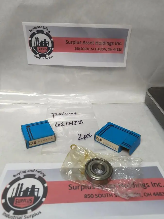 New | in-Stock POLAND 6204ZZ Bearings | Surplus Asset Holdings #1195864
