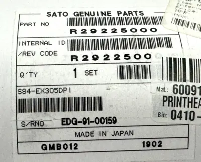 NEW SATO R29225000 PRINTHEAD S84-EX305DPI