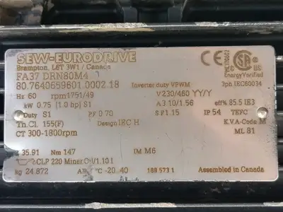 USED SEW-EURODRIVE FA37 DRN80M4