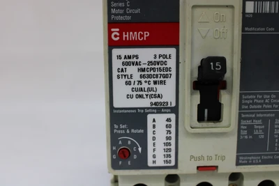USED CUTLER HAMMER HMCP015E0C