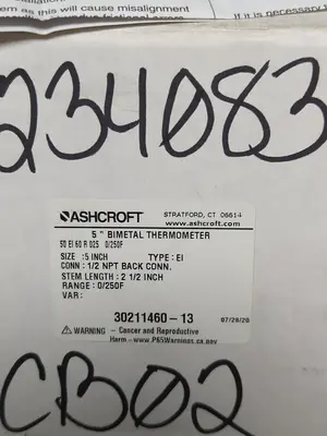 New | in-Stock ASHCROFT 30211460-13 Temperature/Pressure Ohio US | Surplus Asset Holdings #1236621