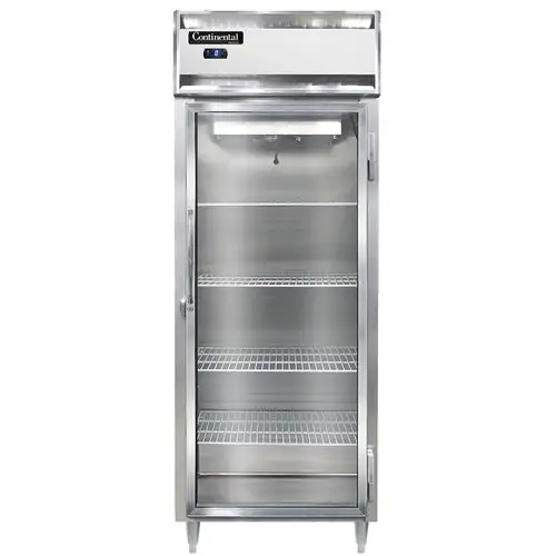 Continental D1FESNSSGD 28 1/2" Designer Line One Section Reach In Freezer, (1) Right Hinge Glass Door, 115v