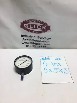 Perma-Cal 111NIB15A21 Test Pressure Gauge 0-5000 PSI 1/2 NPT Bottom Mount