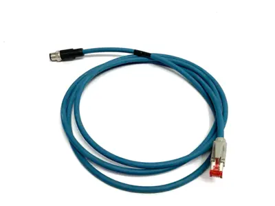 Used KEYENCE Ethernet Cable M12 4-Pin to RJ45, NFPA79-Compatible Straight 2m Cable & Wire Michigan US | Maverick Industrial Sales #1397883