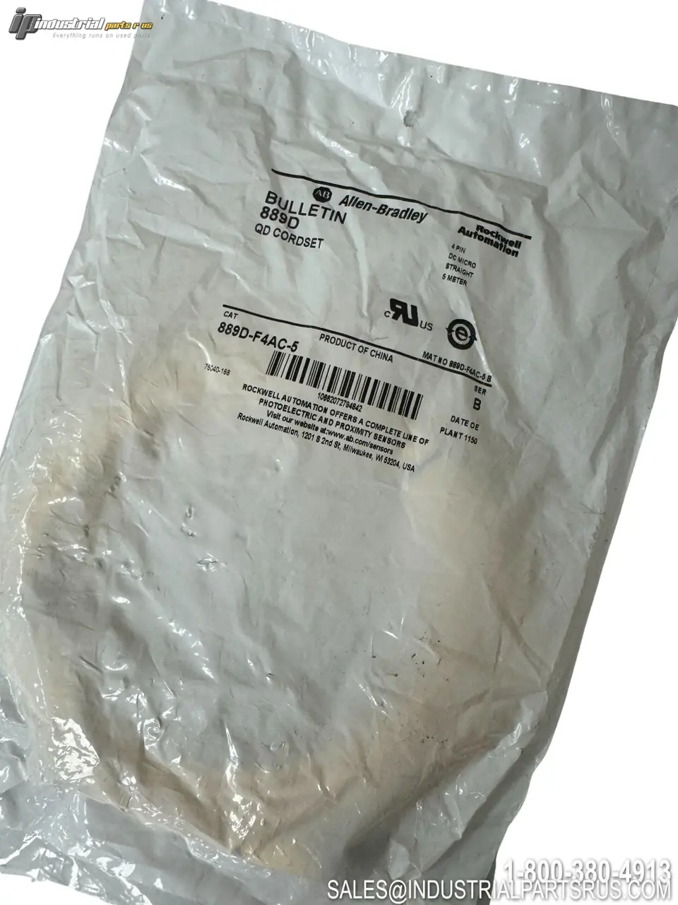 New | in-Stock BULLETIN 889D-F4AC-5 Connector Accessories Kentucky US | Industrial Parts R Us Inc. #1363428