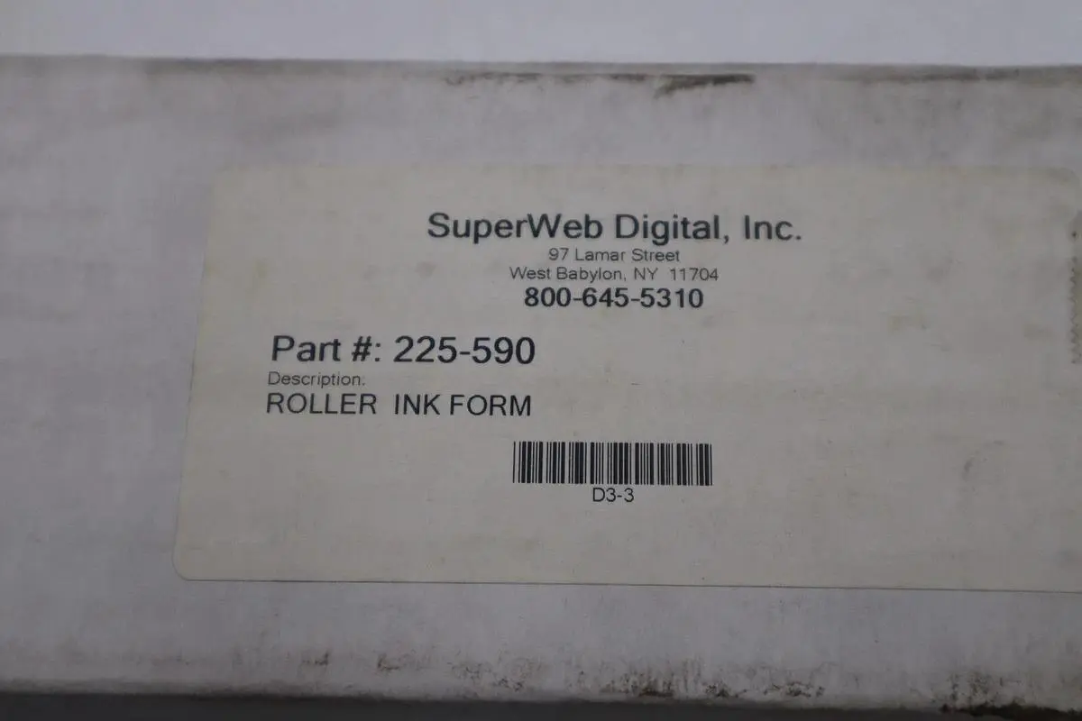 NEW SUPERWEB INK DISTRIBUTOR ROLLER PART 225-590 STOCK W-42