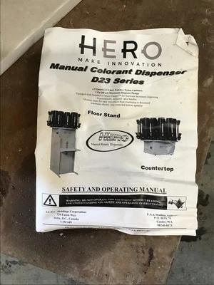 HERO manual colorant dispenser D23 Series floor stand model14NSC80232