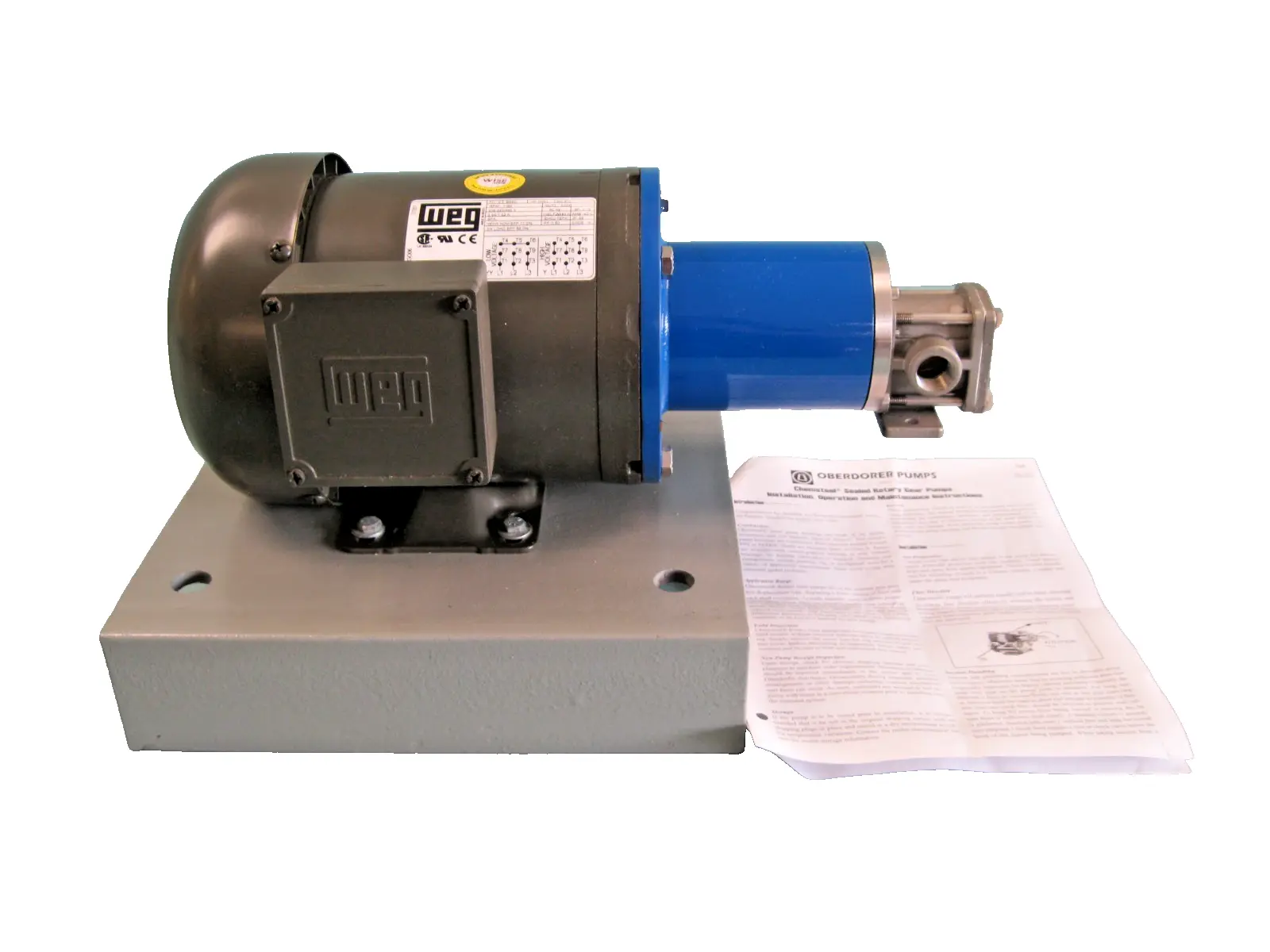Oberdorfer 1/2" NPT Chemsteel RM10635CW-M1 Gear Pump WEG 1/2 HP Motor NEW P22
