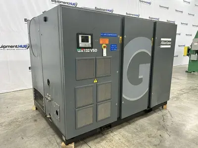 Used 2017 ATLAS COPCO GA132VSD Rotary Screw & Sliding Vane Air Compressors Georgia US | The Equipment Hub #1045572
