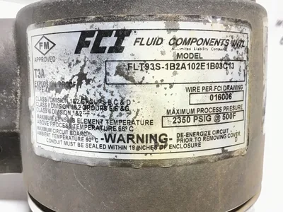 FCI FLT93S-1B2A102E1B03C13 Hazardous Location Enclosure 2350PSIG 500F 115/220VAC