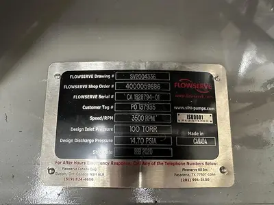 USED 2020 FLOWSERVE LPHR 25007 AB AHF 4B 4
